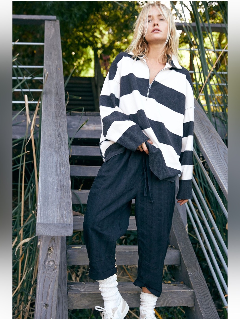 NWT FREE PEOPLE COASTAL STRIPE PULLOVER